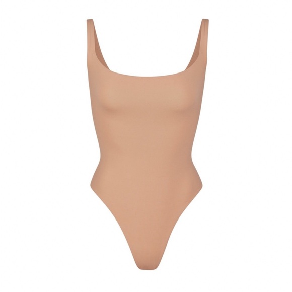 💖🆕SKIMS Fits Everybody Square Neck Bodysuit- OCHRE Sz XL✨NWT✨ - Picture 4 of 5